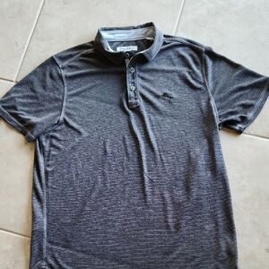 Tommy Bahama Charcoal Cotton Polo Shirt Men's Size Large